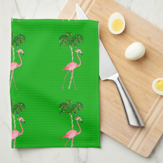 Flamingo Handtuch (Viertel Falte)