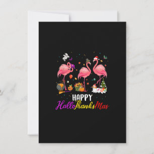 Flamingo Happy HalloDankeMas Erntedank Christm Einladung