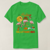 Flamingo Happy HalloThanksmas Funny Halloween T-Shirt (Design vorne)