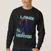 Flamingo Hawaii Lanai Palm trees Vacation Ocean Sweatshirt (Vorderseite)