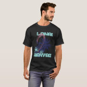 Flamingo Hawaii Lanai Palm trees Vacation Ocean T-Shirt (Vorne ganz)