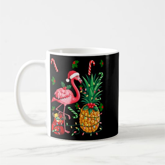 Flamingo Hawaiian Ne Christmas Lights Xmas Kaffeetasse (Links)