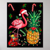 Flamingo Hawaiian Ne Christmas Lights Xmas Poster (Vorne)