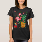 Flamingo Hawaiian Ne Christmas Lights Xmas T-Shirt (Vorderseite)