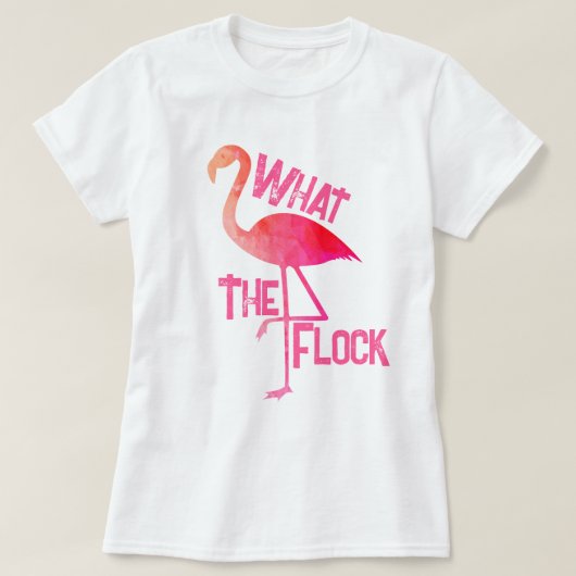 Flamingo heiß rosa geometrisch, was die Herde Retr T-Shirt (Design vorne)