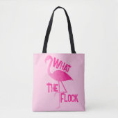 Flamingo heiß rosa geometrisch, was die Herde rosa Tasche (Vorderseite)