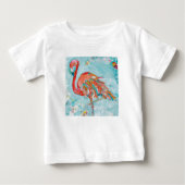 Flamingo hell baby t-shirt (Vorderseite)