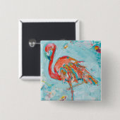 Flamingo hell button (Vorne & Hinten)