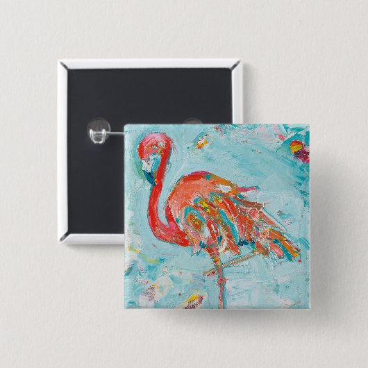 Flamingo hell button (Vorne & Hinten)