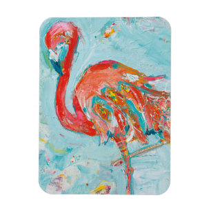 Flamingo hell magnet