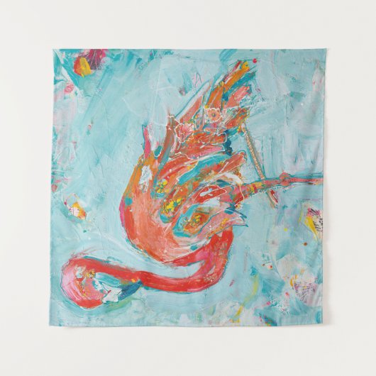 Flamingo hell wandteppich (Vorderseite)