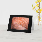 Flamingo herauf nahen Gruß Karte (Gelbe Blume)