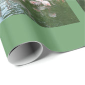 Flamingo Herde Geburtstag, Weihnachtsgeschenk verp Geschenkpapier (Rolleneckpunkt)