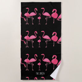 Flamingo-Herde Strandtuch