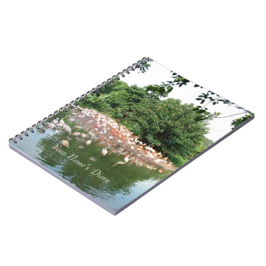 Flamingo-Herdentagebuch Notizblock (Linke Seite)