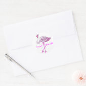 Flamingo-Herrlichkeit Runder Aufkleber (Umschlag)