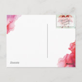 Flamingo/Herz - Postkarte/Vorlage der Postkarte (Rückseite)