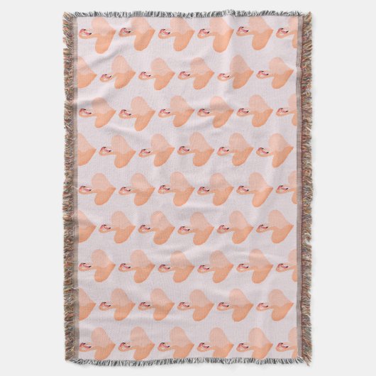 Flamingo, Herzwurzelblanket Decke (Vorderseite Vertikal)