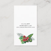 Flamingo Hibisken Tropical Blätter Earring Display Visitenkarte (Rückseite)