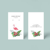 Flamingo Hibisken Tropical Blätter Earring Display Visitenkarte