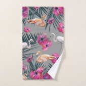 Flamingo Hibiskus Jungle Siesta #1 #tropical Badhandtuch Set (Handtuch)