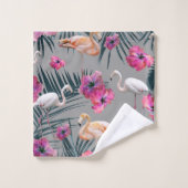 Flamingo Hibiskus Jungle Siesta #1 #tropical Badhandtuch Set (Waschlappen)