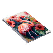 Flamingo Hibiskus Notizblock (Rechte Seite)