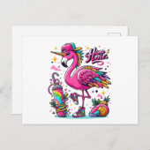 Flamingo hiphop postkarte (Vorne/Hinten)