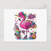 Flamingo hiphop postkarte (Vorderseite)