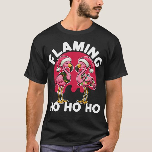 Flamingo Ho Ho Ho T-Shirt (Vorderseite)