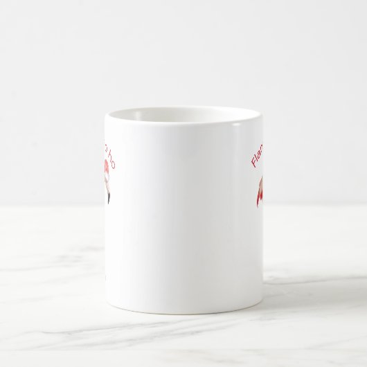 Flamingo ho ho puo Aquarell Weihnachten Kaffeetasse (Mittel)