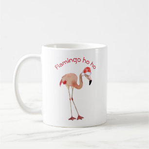 Flamingo ho ho puo Aquarell Weihnachten Kaffeetasse