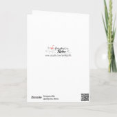 Flamingo Hochzeiten Glückwünsche Namen Karte (Rückseite)