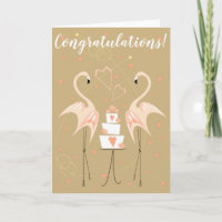 Flamingo Hochzeitsgratulation
