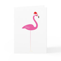Flamingo Holiday Faltkarte