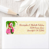 Flamingo Holiday Palm Tree Beach Weihnachtsadresse (Insitu)