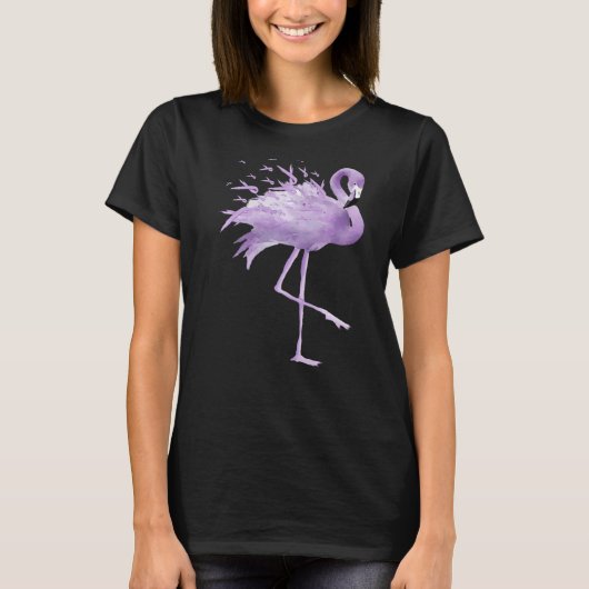 Flamingo Honors Caregivers Awareness Ribbon T-Shirt (Vorderseite)