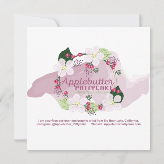 Flamingo Hugs-Karte (Rückseite)