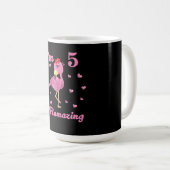 Flamingo I bin 5 und fantastisch - Fünf Jahre Mädc Kaffeetasse (VorderseiteRechts)