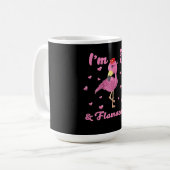 Flamingo I bin 5 und fantastisch - Fünf Jahre Mädc Kaffeetasse (Vorderseite Links)