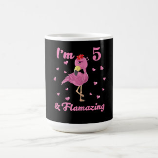 Flamingo I bin 5 und fantastisch - Fünf Jahre Mädc Kaffeetasse