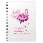 Flamingo I bin immer noch Stehend Breast Cancer Aw Notizblock (Vorderseite)