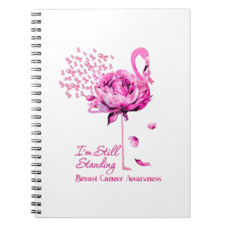 Flamingo I bin immer noch Stehend Breast Cancer Aw Notizblock