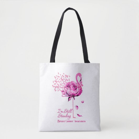 Flamingo I bin immer noch Stehend Breast Cancer Aw Tasche (Vorderseite)