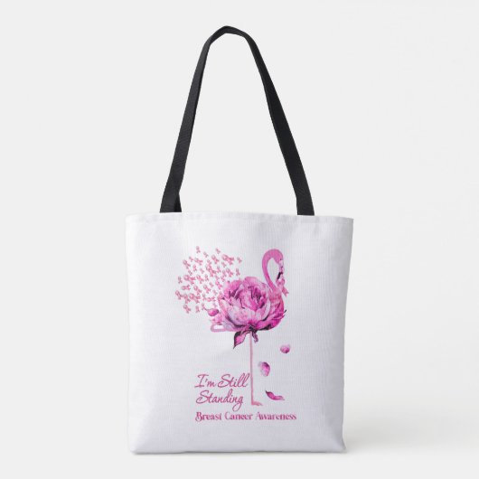 Flamingo I bin immer noch Stehend Breast Cancer Aw Tasche (Rückseite)