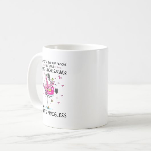Flamingo ich mag nicht rick und berühmt bin ich ei kaffeetasse (Vorderseite Links)