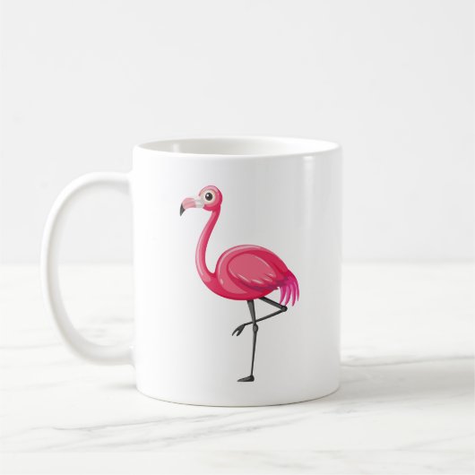 Flamingo im Cartoon-Stil-23654 Kaffeetasse (Links)