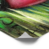 Flamingo im Garten Poster (Ecke)