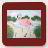 Flamingo im Marsh Cork Untersetzer (Vorderseite)