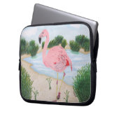 Flamingo im Marsh Laptop-Sieb Laptopschutzhülle (Vorderseite Links)
